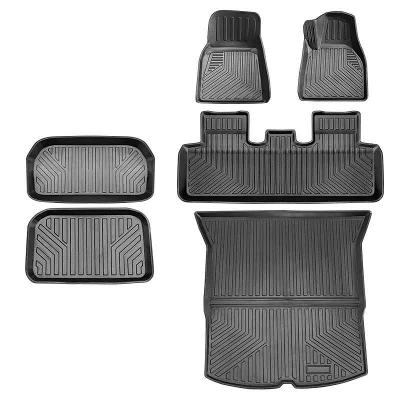 All Weather Floor Liner 6pcs 3D TPE Car Floor Mat For Tesla Model Y (RHD)