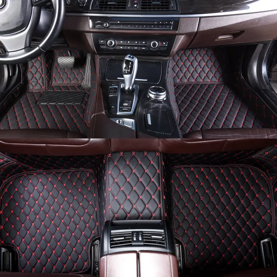3D Leather Car Floor Mats For Toyota Fortuner 2016-2022 7 Seats