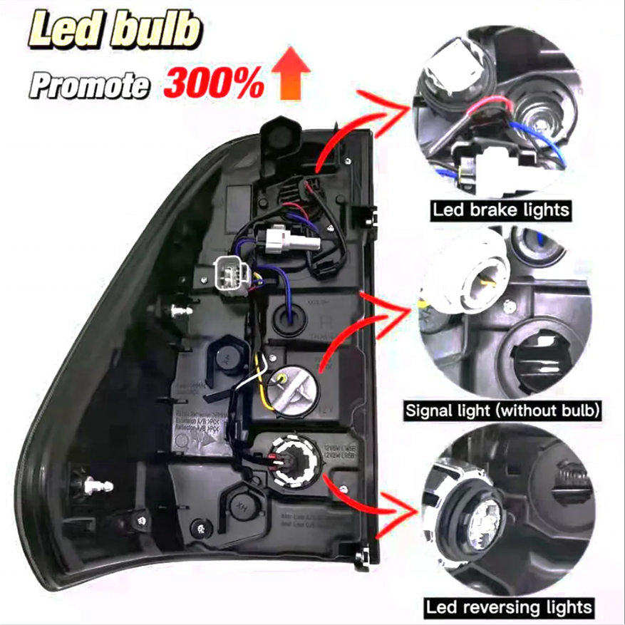 LED TAILLIGHT COMPLETE SET FOR TOYOTA HILUX 2015-2021 ROCCO 2018